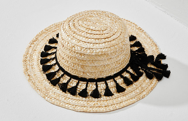 Hat Large with Black Tassel