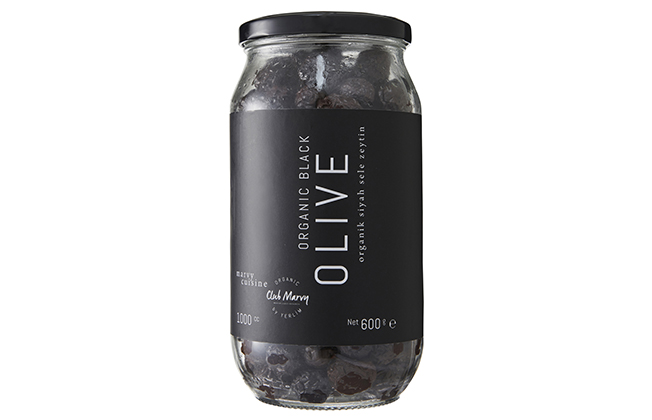 Organic Black Saddle Olives